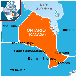 Canada,région d'Ontario et les chutes du Niagara