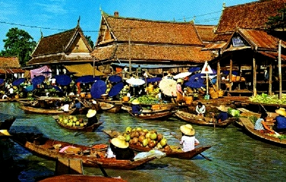 Thaïlande:le marché flottant de Damnoen Saduak