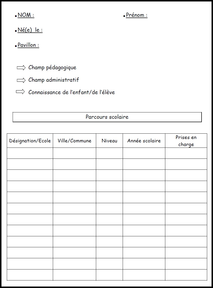 image dossier élève