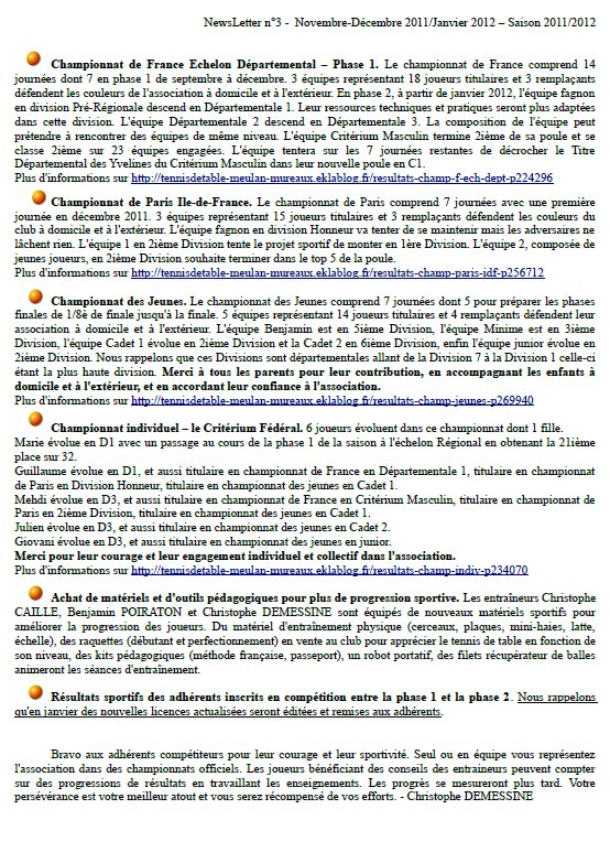 UTTMM - Newsletter Nov Dec 2011 Janv 2012